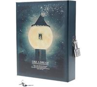 KRXSOBNV, Creative Vintage Combination Lock Diary Notepad Travelling Diary Journal Secret Pocket Diary Lockable Memo Note with Unlined Eco-FriendPages,Notebooks