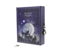 KRXSOBNV, Creative Vintage Combination Lock Diary Notepad Travelling Diary Journal Secret Pocket Diary Lockable Memo Note with Unlined Eco-FriendPages,Notebooks