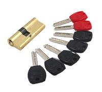 KRXSOBNV, Eccentricity AB Key Anti-Theft Pure Brass Gate Door Lock Handle Bedroom Extended Cylinder Lock,Cylinders(110mm)