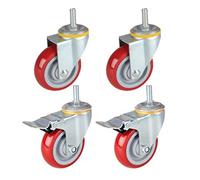 KRXSOBNV, Furniture Caster Load 360kg Heavy Duty Casters with Brakes Industrial Trolley Transport Roller 4pcs,Casters(3inch)