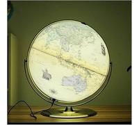 KRXSOBNV Globe, World Earth Lantern, Antique Global Meter with Silver Frame 42 Cm/16.5 Inches Diameter Clear Text Marking(B)