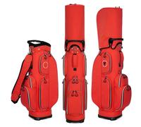 KRXSOBNV, Golf Standard Ball Bag, 2.8KG Lightweight Golf Cart Bag, Professional Big Capacity Nylon Golf Club Package for Golf Course,Golf Bags(Red)
