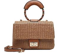 KRXSOBNV, Hobo Women's Straw Beach Tote Bag Woven Summer Casual Handbag ，Women's Bags(Brown)