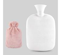 KRXSOBNV, Hot Water Bottles 2000Ml Safe Hot Water Bottle Soft Warm Winter Portable Reusable Protective with Cover Washable Leak Proof Pain Relief Hot Water Bag,Hot Water Bag(B)