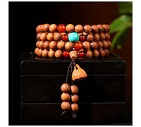 KRXSOBNV, Indian Authentic Old Sandalwood Beaded Bracelet Necklace 108 Buddha Wood Prayer Rosary Meditation Mala (Color : B) (Color : B), Rosary Bracelets(B)
