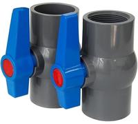 KRXSOBNV, Internal Thread Straight Through Control Valve, Socket Water Switch Regulating Valve,Plastic Valves(Gray,32mm)