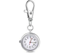 KRXSOBNV, Keychain Large Dial Nurse Pocket Watch with Key Buckle Unisex Portable Watch for Kids Men Nurses,Pocket Watches