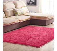 KRXSOBNV, Luxury Fluffy Shag Lounge Area Rug Non Shedding Dense Rugs Soft Touch Chic Traditional Ideal For Living Room,Bedroom ,Carpets(Rose Red,160x230)