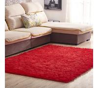 KRXSOBNV, Luxury Fluffy Shag Lounge Area Rug Non Shedding Dense Rugs Soft Touch Chic Traditional Ideal For Living Room,Bedroom ,Carpets(Bright Red,200x250)