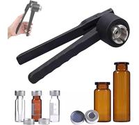KRXSOBNV, Manual Vial Full Aluminum Crimper,Flip Off Bottle Cap Crimping Tool, Hand Held Capping,Small Bottle Sealer(28mm)