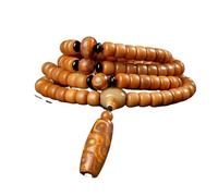 KRXSOBNV, Natural Weathered Bodhi Beaded Bracelet Necklace 108 Buddha Prayer Beads Men Women for Meditation,Bodhi Bracelet