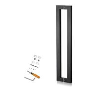 KRXSOBNV Rectangle Flat Shape Sliding Barn Bar,Commercial Stainless Steel Gate Handle Pulls for Home Office Kitchen Bathroom,Complete Fittings Pack(Length120CM)