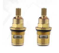 KRXSOBNV, Replacement Ceramic Cartridge Brass Ceramic Stem Disc Cartridge Valve Quarter Turn 1/2" for Bathroom Kitchen Tap,Faucet Valves(Red+Blue)