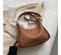 KRXSOBNV, Retro Style Crossbody Bag for Women Every-day PU Leather Shoulder Bags Large Capacity Adjustable Strap Medium Handbags ，Women's Bags(Brown)