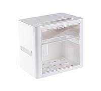 KRXSOBNV, Simple Socket and Power Cord Storage Box Double-layer Cable Management Box to Hide Wires Power Strips, ABS Material,WiFi Organiser(White)
