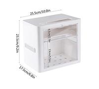 KRXSOBNV, Simple Socket and Power Cord Storage Box Double-layer Cable Management Box to Hide Wires Power Strips, ABS Material,WiFi Organiser(White)