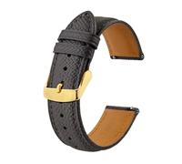 KRXSOBNV, Texture Leather Watch Bands For Men Women Watch Strap Quick Release Watchband Gold Buckle,Watch Strap(GreyGold,18mm)