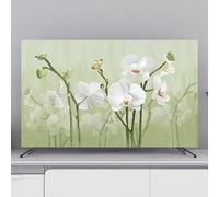 KRXSOBNV TV Cover, 32-80 Inches TelevisionSoft TV/PC Covers Indoor Display Cover Modern Living Room Bedroom Decoration(Flower2,55inch)