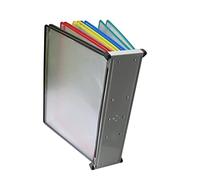 KRXSOBNV, Wall Mounted Display File Holder, Catalog Rack, A4 Folder Wall-Mounted , 10 Panels Desktop/Wall Reference System, Poster Flip Book ,Document Holders(Multi Coloured)