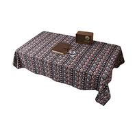 KRXSOBNV, Washable Jacquard Tablecloth Bohemian Style Geometric Design Rectangle Square Dinner Picnic Table Cloth Home Decoration,Tablecloths(140X140cm)