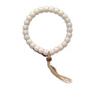 KRXSOBNV, White Jade Bodhi Root Beaded Bracelet Handmade Tassel Hand-Held Buddha Bead Formeditation Prayer (Color : I) (Color : G), Rosary Bracelets(C)