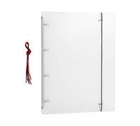 KRXSOBNV, with Elastic Closure Clear Matte Soft PVC Cover Case refillable Loose Leaf Binder Round Ring Protector Folder for DIY Photo Album and Scrapbook,Notebooks