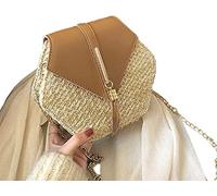 KRXSOBNV, Women Fashion Tassel Shoulder Bag Ladies Straw Woven Bohemia Crossbody Bags ，Women's Bags(Brown)