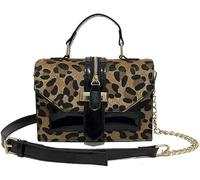 KRXSOBNV, Women Leather Leopard Print Handbag Shoulder Lady Crossbody Bag Tote Messenger S Brown ，Women's Bags
