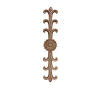 KRXSOBNV, Wood Carved Mouldings, Woodcraft Crafts Wood Applique Decal Craft Carved Ornamental Decoration Long Large Wood Furniture Window Corner Cabinet Doors,Wooden Decals(30 * 6cm)