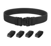 KRYDEX GEAR Police Duty Belt 2" Law Enforcement Officer Nylon Outer + 4 Keepers (Black, XL)