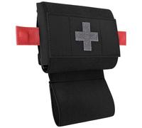 KRYDEX GEAR Tactical Mini Trauma Pouch with Detachable MED IFAK Kit Carrier First Aid Insert Medical Pouch MOLLE & Belt Compatible(Bag Only) (BK)