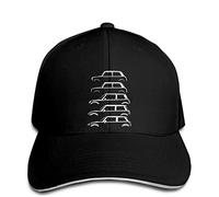 KRYDN Men's and women's baseball caps Evolution Mini Car Silhouette Cooper Works Car Silhouette Graphic Letter Style snapback hat Peaked Sun hat polo style gift Christmas and New Year birthday gifts
