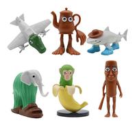 KryfxToy Shark Figures, Italian Brainrot Figures Set 6pcs Funny Collectible Figures Tralalero Tralala Desk Toy Creative Home Decor and Collectible Figurines