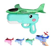 Kryilut Cute Dinosaur Airplane Launcher Toy -Boxed Version, Foam Glider Airplane Launcher Toy, Outdoor Flying Catapult Toy, Easy To Launch Foam Aircraft, Fun Birthday Gifts, Party Favors (Green-1pc)