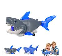 Kryilut Light Up Shark Smart Sensory Explorer, Electric Glowing Swivel Shark, Joint Wobble Motion Robo Fish, Bump and Go Moving Swivel Sharks, LED Lights & Audio, for Interactive Gift (Grey)