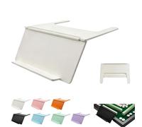 Kryilut Mahjong Card Holder, Under-Mat Slide-in Stand, Angled Viewing Rack, Mahjong Card Holder for Table, Space-Saving 3D-Printed Mahjong Table Accessory, Foldable Design (White)