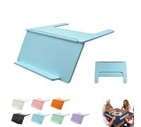 Kryilut Mahjong Card Holder, Under-Mat Slide-in Stand, Angled Viewing Rack, Mahjong Card Holder for Table, Space-Saving 3D-Printed Mahjong Table Accessory, Foldable Design (Blue)