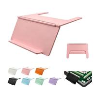 Kryilut Mahjong Card Holder, Under-Mat Slide-in Stand, Angled Viewing Rack, Mahjong Card Holder for Table, Space-Saving 3D-Printed Mahjong Table Accessory, Foldable Design (Pink)