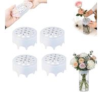 Kryilut Silicone Blossom Grid Flower Arranger, Blossom Grid Silicone Flower Arrangement, Reusable Flower Arranging Grid Stem Holder, Flexible Flower Vase Grids for Easy DIY Arrangements (4pcs)