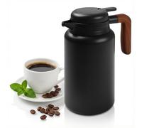 Kryndle 1.6L Thermal Coffee Pot, Double Wall Vacuum Insulation Coffee Jug, Stainless Steel Thermal Teapot, for Hot and Cold Beverages, Coffee, Tea