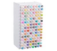 Kryndle Marker Storage, Pen Organiser for 120 Markers, Adjustable Dividers | Upright Storage Saves Space, Ideal for Artists, Home Study, Art Classrooms and Office Users