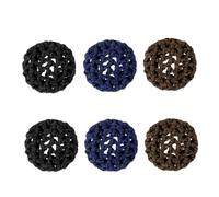 Kryoflare 6Pcs 3 Colour Styles Ballet Hair Bun, Cover for Girls, Hair Nets for Buns Invisible Knit Hairnet Elastic Edge Hair Mesh Dance Hair Cover Skating Snoods