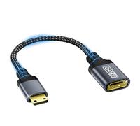 Kryoza 8K Mini HDMI to HDMI Adapter, Mini HDMi Male to HDMI Female Adapter Cable Support 8K @ 60Hz 4K @ 120Hz, 48Gbps, UHD, 3D, HDR, eARC, Compatible with Camcorder, Laptop, Tablet, HDTV, Projector