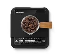 KRYPTEUM Rechargeable Mini Coffee Scale with Timer, 2kg/0.1g Precision Digital Coffee Scales for Espresso, Portable Digital Kitchen Scale with Automatic Timing, Espresso Scales with Four Modes (Black)