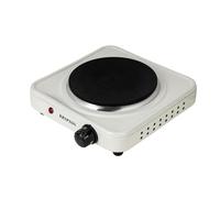 1000W Single Hot Plate for Table Top Cooking Cast Iron Heating Plate Adjustable Temperature Krypton White One Size