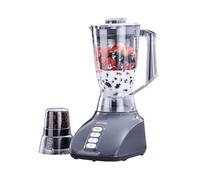 Krypton 2 in 1 Food Jug Blender | 1.6L Electric Blender Smoothie Maker Jar & 50g Mini Coffee Spice Mill | Stainless-Steel Blades with 2 Speed & Pulse Option | Overheat Protection | 650W, Grey