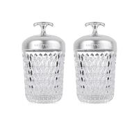 Krypton Pair of 2 Rechargeable Table Lamp 2 Hours 3 Stepless Dimming in Silver Krypton Silver