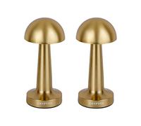 Krypton Pair Of 2 Rechargeable Table Lamp 2 Hours Runtime 3 Stepless Dimming, Gold Colour