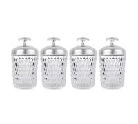 Krypton Set of 4 Rechargeable Table Lamp 2 Hours 3 Stepless Dimming in Metallic Silver Krypton Metallic Silver
