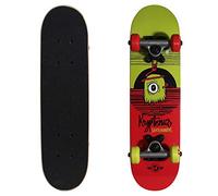 Kryptonics Locker Board Complete Big-Eye Skateboard - 22-Inch Design with Sturdy 9-Ply Maple Wood Deck, Double Kicktail and Improved Concave Shape for Better Control, Smooth Ride
